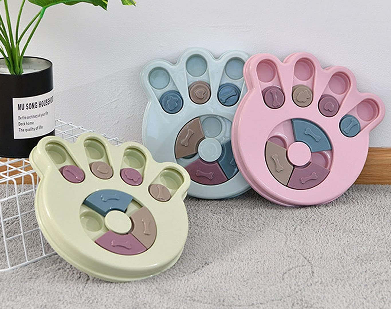 Interactive Slow Feed Dog Bowl Puzzle Toy – Brain Training Feeder for Digestion and Fun