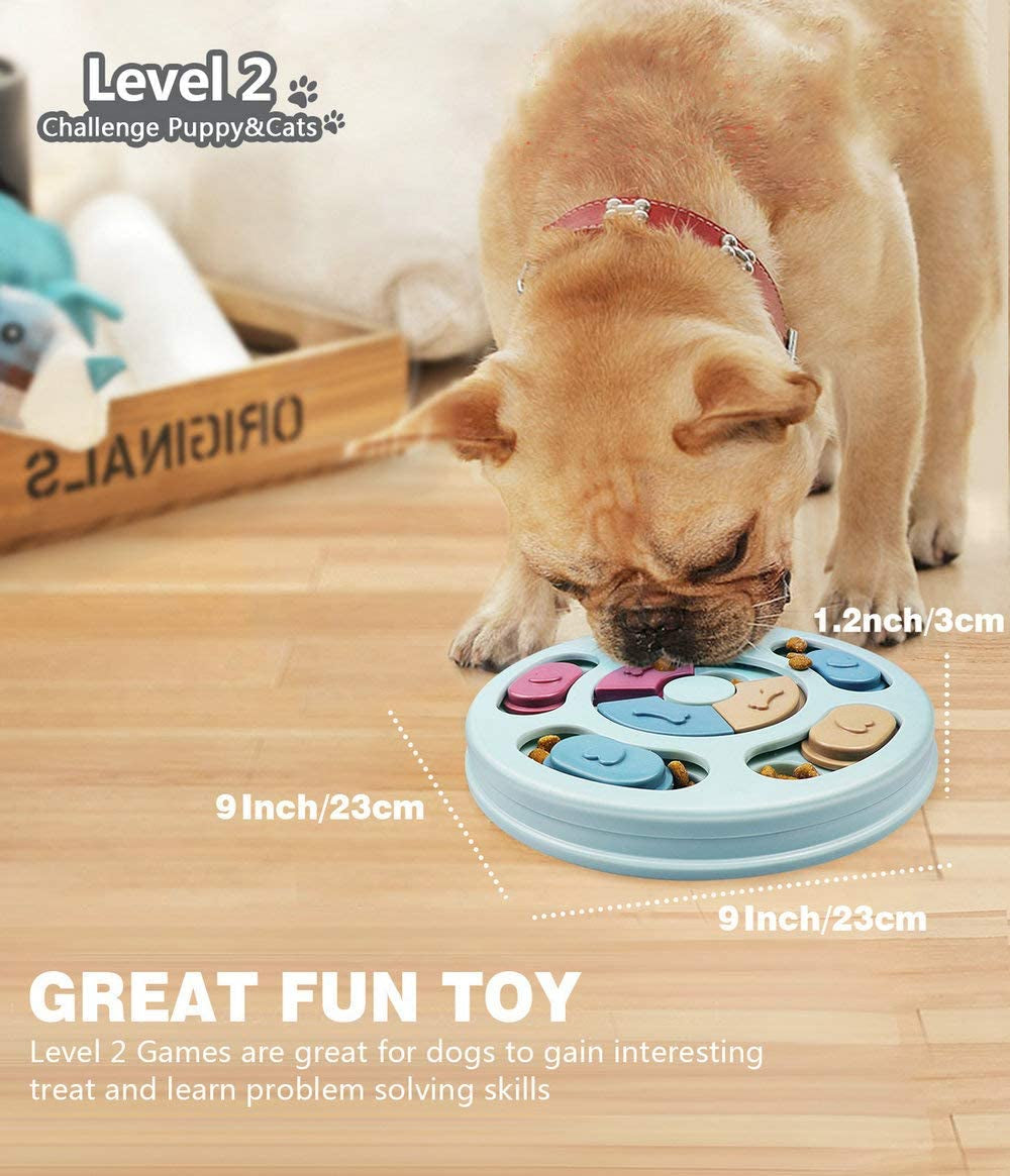 Interactive Slow Feed Dog Bowl Puzzle Toy – Brain Training Feeder for Digestion and Fun