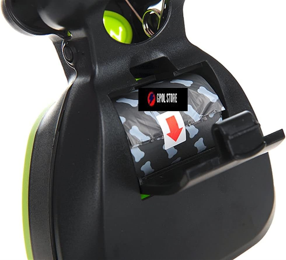 Foldable Dog Pooper Scooper with Waste-Decomposable Bag Dispenser and Leash Clip – Easy Clean Pet Travel Tool