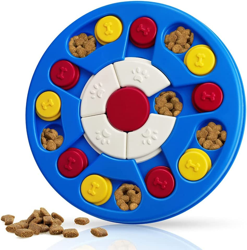 Interactive Slow Feed Dog Bowl Puzzle Toy – Brain Training Feeder for Digestion and Fun