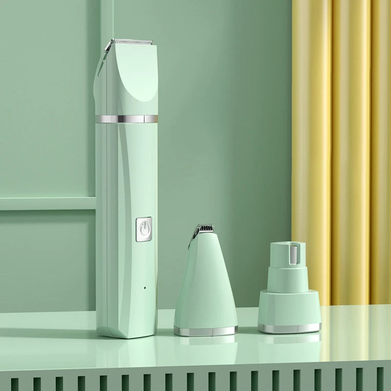 4-in-1 Electric Pet Grooming Clippers - Rechargeable Hair Trimmer & Nail Grinder for Dogs & Cats 
