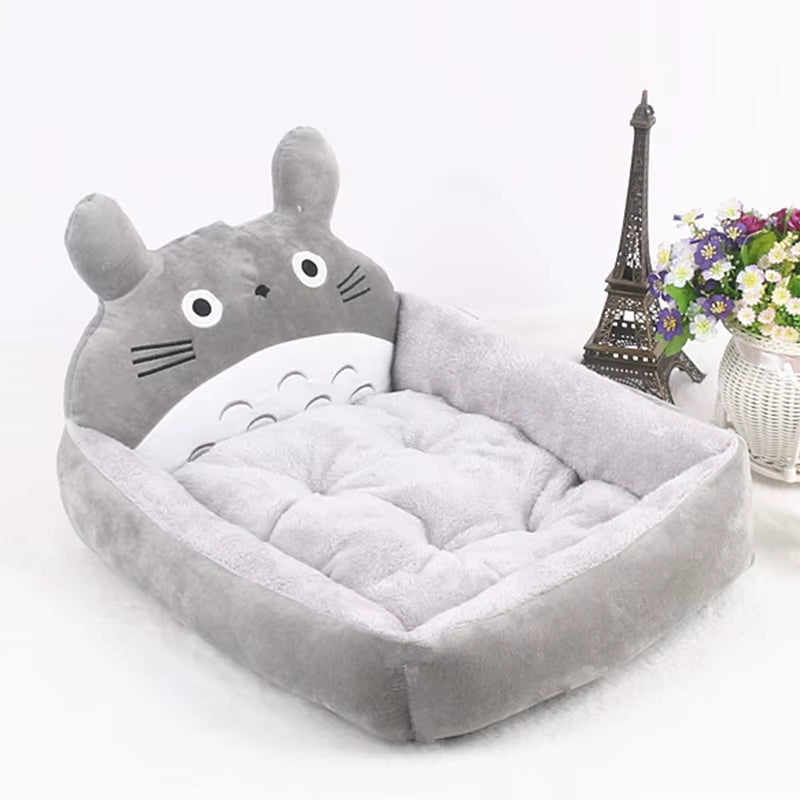 Winter Warm Cartoon Pet Bed Sofa - Washable Cozy Bed for Small Dogs & Cats 