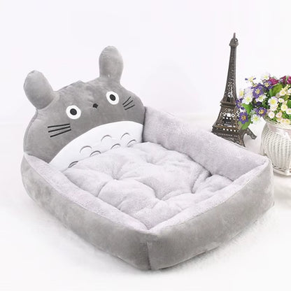 Winter Warm Cartoon Pet Bed Sofa - Washable Cozy Bed for Small Dogs & Cats 