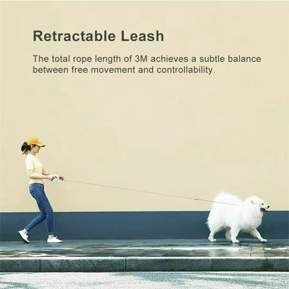 Moestar UFO Retractable Leash 2 Lite - Anti-Slip One-Handed Brake for Small & Medium Dogs 