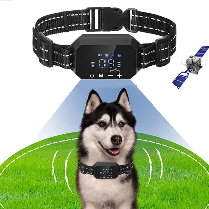 1000M Dog Training Collar Electric GPS Wireless Dog Fence IPX7 Waterproof Electronic Fence Dog Collar for Small Medium Large Dog
