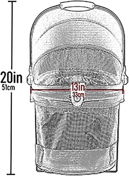 View 360 No-Zip Pet Safety Carrier & Car Seat for Small Dogs & Cats - 20-Inch, 7 Colors