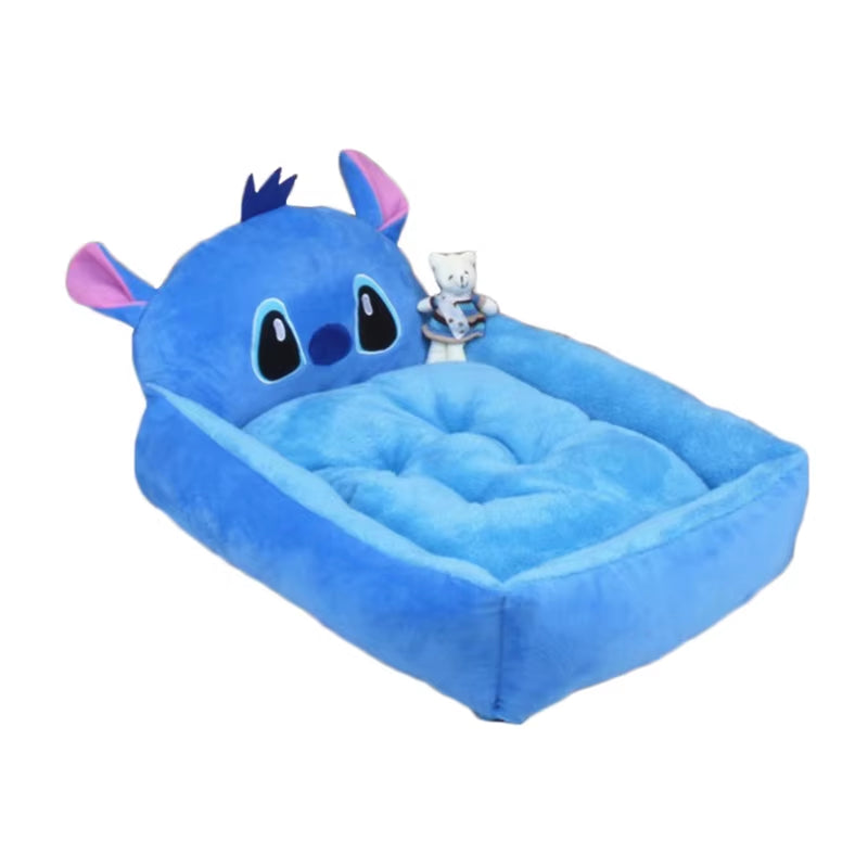 Winter Warm Cartoon Pet Bed Sofa - Washable Cozy Bed for Small Dogs & Cats 