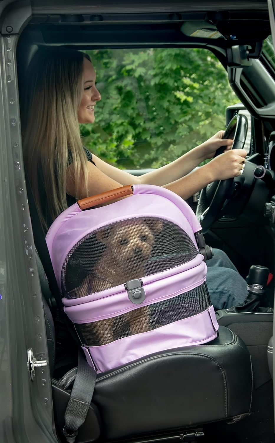 View 360 No-Zip Pet Safety Carrier & Car Seat for Small Dogs & Cats - 20-Inch, 7 Colors