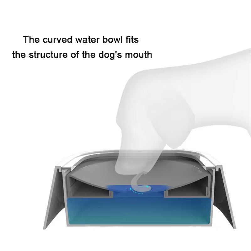 Floating Non-Spill Pet Water Bowl - Anti-Wet Mouth Dog & Cat Drinking Dispenser 