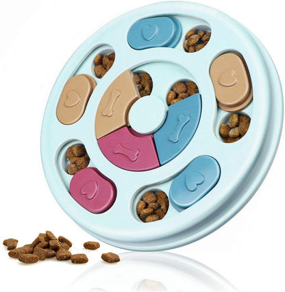 Interactive Slow Feed Dog Bowl Puzzle Toy – Brain Training Feeder for Digestion and Fun