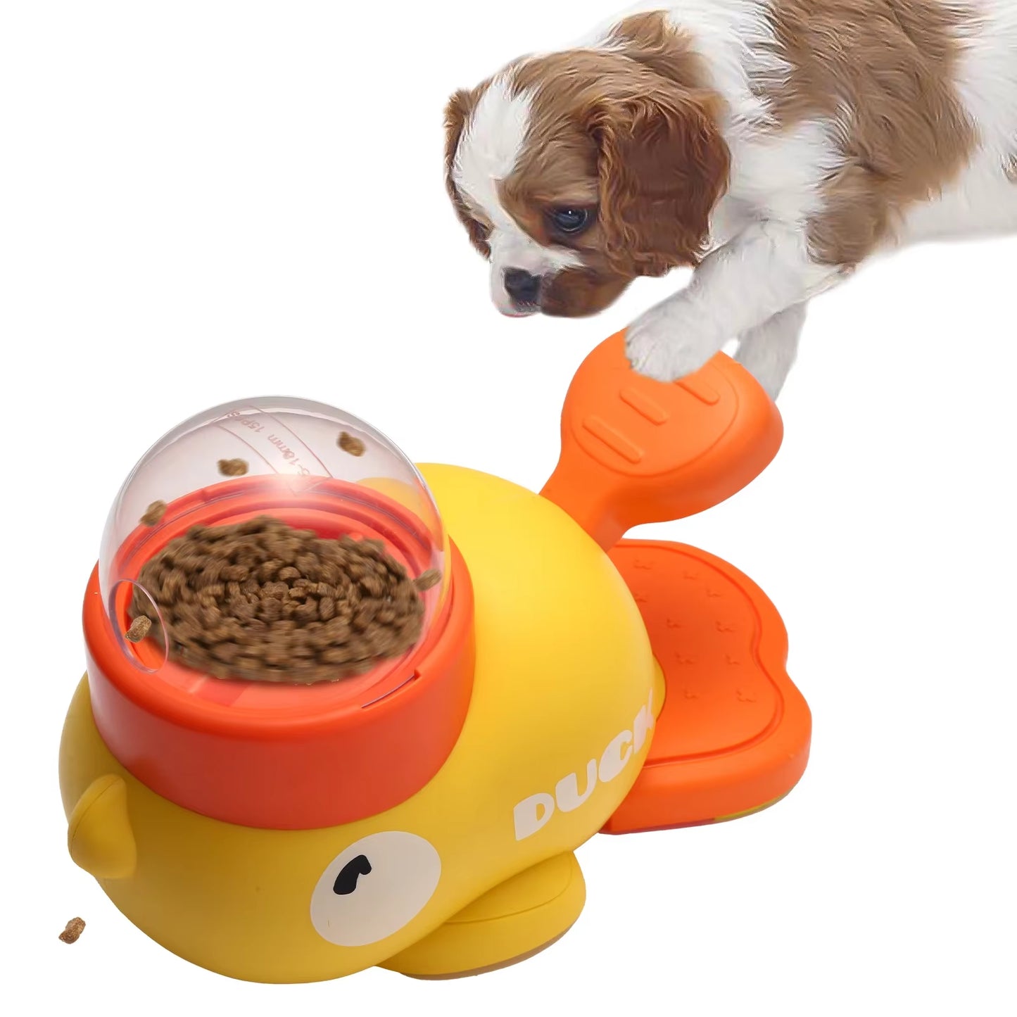Interactive Dog Feeder Toy – Little Yellow Duck Shape with Cartoon Design, Anti-Slip Base for Intelligence Exercise and Fun Mental Stimulation