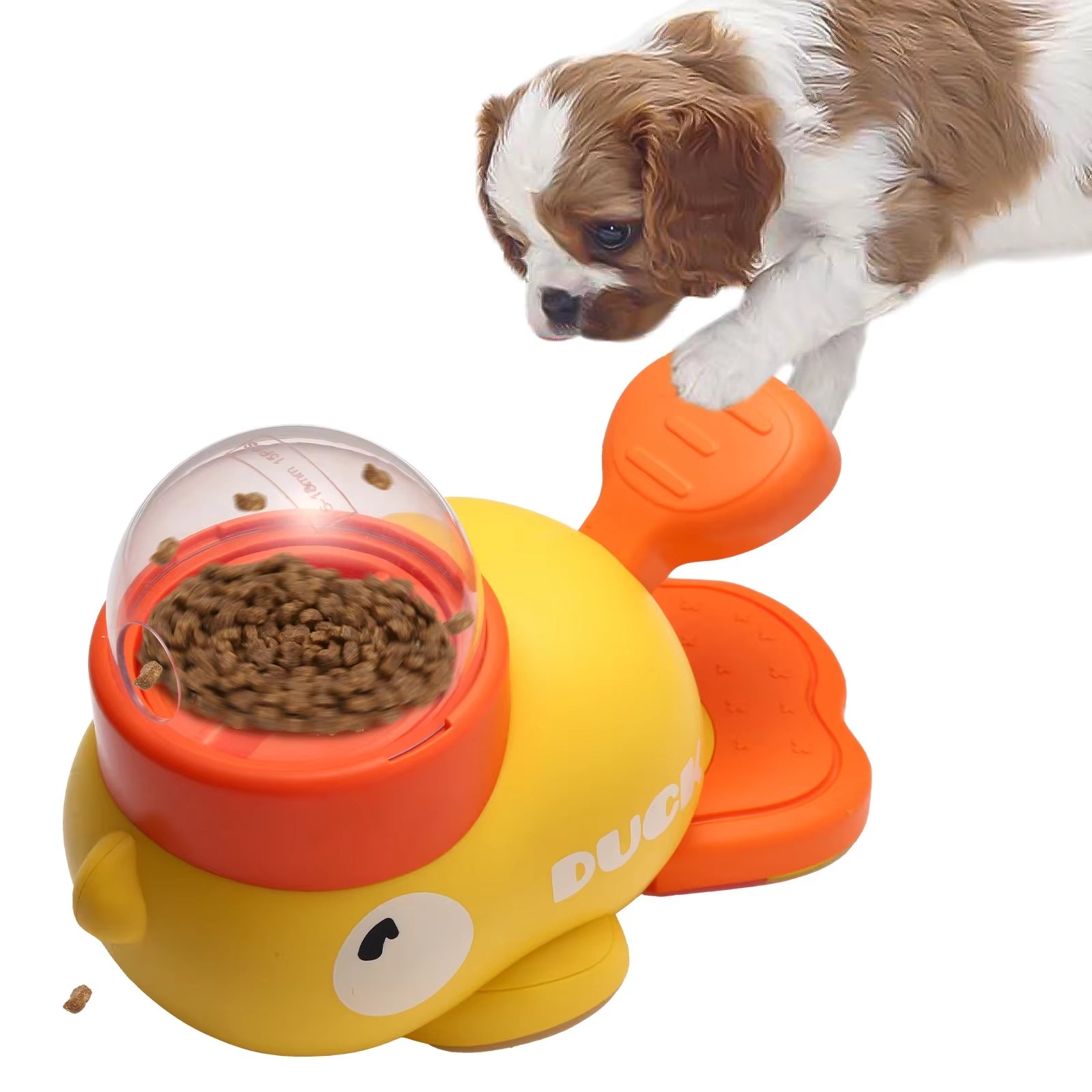 Interactive Dog Feeder Toy – Little Yellow Duck Shape with Cartoon Design, Anti-Slip Base for Intelligence Exercise and Fun Mental Stimulation