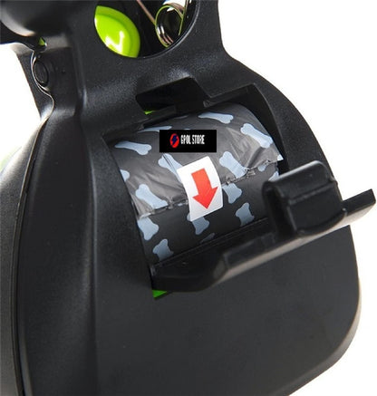 Foldable Dog Pooper Scooper with Waste-Decomposable Bag Dispenser and Leash Clip – Easy Clean Pet Travel Tool